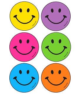 Medi Neon Smiley Stars Asst. Stickers - 635P - 1 Each - MDL-MBG635P
