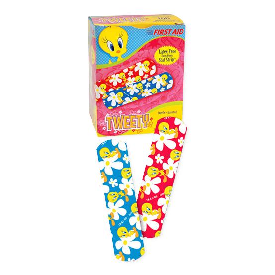 Medibadge, Inc Tweety Flowers Character Bandages AB04 100.0 Each-MDL-MBGAB04