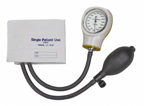 Briggs Wall-Mounted Aneroid Sphygmomanometer, Adult, Yellow - 06-148-131 - 5 Each