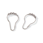 Kartri Sales Wire Shower Curtain Hooks with Rollers for 1" - KASS151 - 12 Each