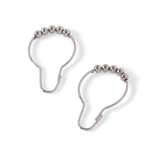 KARTRI SALES COMPANY INC Shower Curtain Hooks with Rollers KASS256 12 Each - MDL-MCDKA256