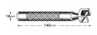 Mercury Medical Laryngoscope 53-5-0237-01 Penlight Handle, Chrome Plated Brass, Uses 2 AA Batteries - MDL-MCM535023701 - 1 Each