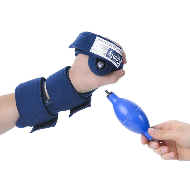 COMFY SPLINTS Hand Air Orthosis, Headliner Cloth, Dark Blue, Adult - HA-101 - 1 Each