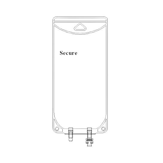 The Metrix Company Secure EVA 2-Port IV Bags with 2 PVC Ports and Tubing 66042 - 50.0 Each - MDL-MDD66042