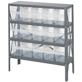 Quantum Storage Systems Store-Max Bins with Steel Shelves 1839-SB804CL - 1.0 Each - MDL-MDR1839SB804C