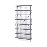 Quantum 1875-SB810CL 36" x 18" x 75" Storage System with 8 Steel Shelves and 21 Store-Max Bins - MDL-MDR1875SB810C - 1 Each