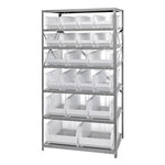 Steel Shelving System with Shelves and Clear Hulk Bins - 2475-20-MIXCL - 1 Each - MDL-MDR247520MIXC