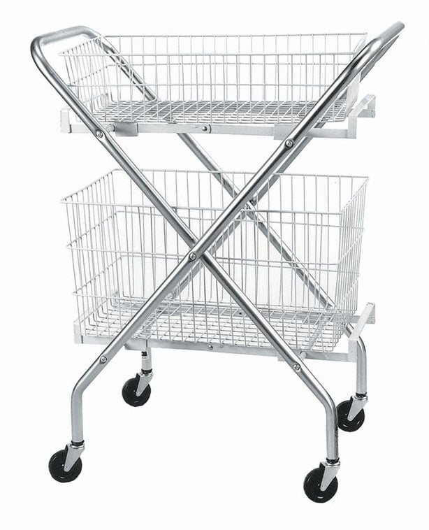 Folding Wire Utility / Mail Cart & Baskets - 51206 - 1 Each - MDL-MDR51206