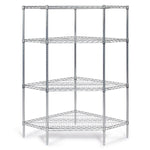 Tarrison 74"H Chrome Wire Corner Shelf Unit with 4 Wire Shelves - MDR518367C