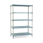 Intermetro Ind Kits MetroMax Q 5-Shelf Plastic Industrial Shelving Starter Unit, 24" x 72" x 74" - 5Q577G3 - 1 Each