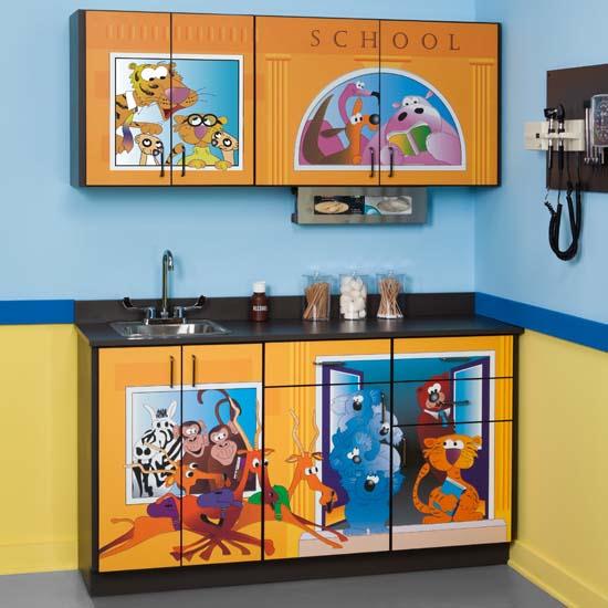 Clinton Industries Complete Fun Series Cabinet Base Wall Set, School House - MDR6120BW
