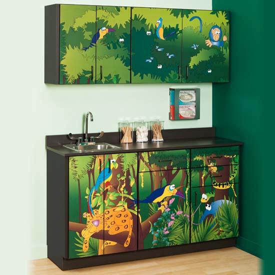 Clinton Industries Complete Fun Series Cabinet Base Wall Set, Rainforest Follie - MDR6132BW