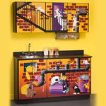Clinton Industries Complete Fun Series Cabinet Base Wall Set, Cats And Dogs - MDR6137BW