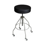 Blickman Ind MR Conditional Stainless Steel Exam Stool, Revolving Legs, Padded Casters - 1027745003 - 1 Each