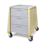 Capsa Anesthesia Avalo Series Intermediate Cart, 40" H x 24" D x 31" W, Extreme Yellow, No Lock, (3) 10" Drawers - AM9MC-EY-N-DR003 - 1 Each