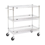 METRO Chrome Wire Basket Utility Cart - BASCART-SR - 1 Each - MDL-MDRBASCARTSR