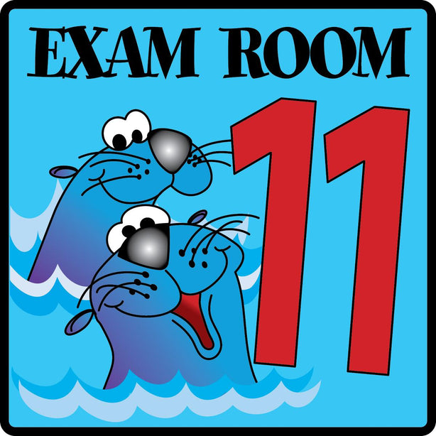Clinton Industries Inc Exam Room Number Signs - MDREX11