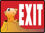 Clinton Industries General Room Pediatric Exit Sign with Animal Characters - MDREX21
