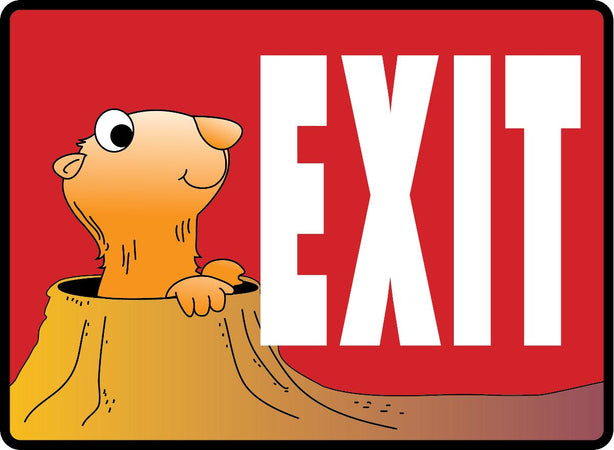Clinton Industries General Room Pediatric Exit Sign with Animal Characters - MDREX21