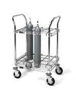 Eagle or Inhalation Therapy Cylinder Cart for D and E Cylinders, 12 Tank, 20" W x 27" L x 40" H - MDRGCC1