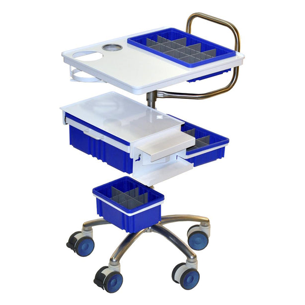 Centicare Corporation Phlebotomy Carts MDRMED1216HB - 1.0 Each - MDL-MDRMED1216HB