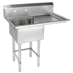 TARRISON Single Stainless Steel Sink with Right Drain - PS1-18R - 1 Each