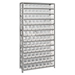 QUANTUM STORAGE SYSTEMS 12" Deep Steel Shelving Kits with Clear Bins 1275-101CL 1 Each - MDL-MDRQ1275101CL