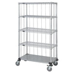 Quantum Storage Systems 3-Sided Carts with 1 Solid and 4 Wire Shelves M1836CG46RE-5 1.0 Each-MDL-MDRQ1836G46R5