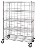 3-Sided Carts with 5 Wire Shelves and Panels - M2436C46E-5 - 1 Each - MDL-MDRQ2436C46E5
