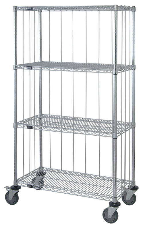 3-Sided Carts with 4 Wire Shelves - M2436C47RE - 1 Each - MDL-MDRQ2436C47RE