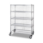 3-Sided Carts with 5 Wire Shelves and Panels - M2448C46E-5 - 1 Each - MDL-MDRQ2448C46E5