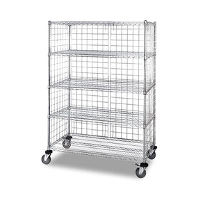 3-Sided Carts with 5 Wire Shelves and Panels - M2448C46E-5 - 1 Each - MDL-MDRQ2448C46E5