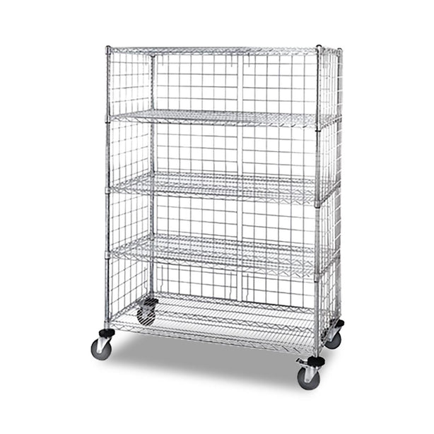 3-Sided Carts with 5 Wire Shelves and Panels - M2448C46E-5 - 1 Each - MDL-MDRQ2448C46E5
