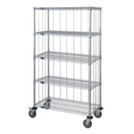 3-Sided Carts with 5 Wire Shelves - M2448C46RE-5 - 1 Each - MDL-MDRQ2448C46R5