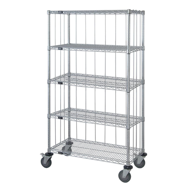 3-Sided Carts with 5 Wire Shelves - M2448C46RE-5 - 1 Each - MDL-MDRQ2448C46R5