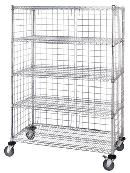 3-Sided Carts with 5 Wire Shelves and Panels - M2460C46E-5 - 1 Each - MDL-MDRQ2460C46E5