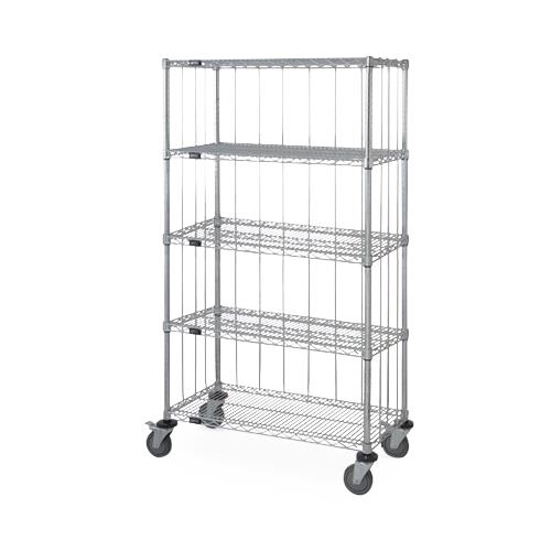 QUANTUM STORAGE SYSTEMS 3-Sided Carts with 5 Wire Shelves M2460C47RE-5 1 Each - MDL-MDRQ2460C47R5