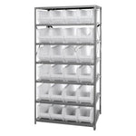 QUANTUM STORAGE SYSTEMS Steel Shelving System with Shelves and Clear Hulk Bins 2475-951CL 1 Each - MDL-MDRQ2475951CL