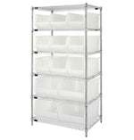 Quantum Storage Systems Clear-View Hulk 24" Containers and Wire Shelving Systems WR6-953954CL 1.0 Each-MDL-MDRQ6953954CL