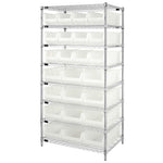 Quantum Storage Systems Clear-View Hulk 24" Containers and Wire Shelving Systems WR8-950952CL 1.0 Each-MDL-MDRQ8950952CL
