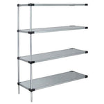 Stainless Steel Add-On Kits with 4 Solid Shelves and 2 Posts - WRSAD4-86-1454SS - 1 Each - MDL-MDRQA861454S