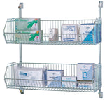 Quantum Storage Systems Wire Post Wall Mount Cantilever with Baskets CAN341448BCPWB - 1.0 Each