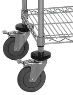 QUANTUM STORAGE SYSTEMS Quantum Storage Swivel Caster Set DB 1 Each - MDL-MDRQDB