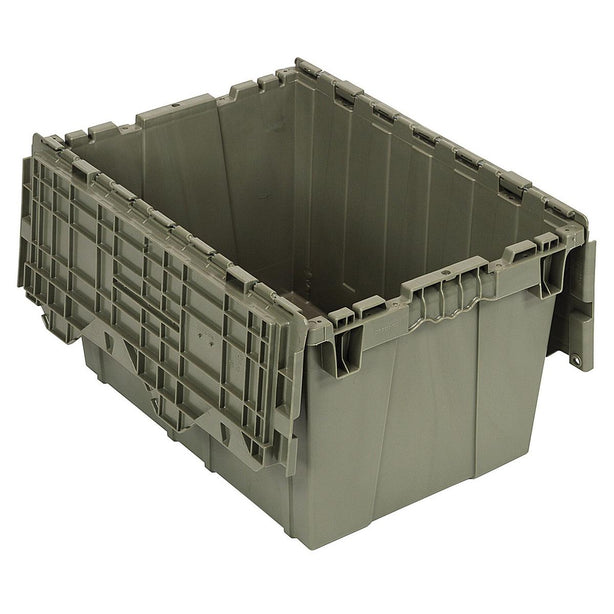 Quantum Storage Systems QDC211512 Gray 18.6" x 12.6" x 12.8" Heavy-Duty Bin with Attached Top - MDL-MDRQDC211512 - 1 Each