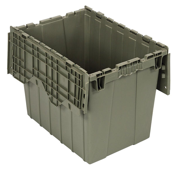 Quantum Storage Systems QDC211517 Gray 18.4" x 12.9" x 17.3" Heavy-Duty Bin with Attached Top - MDL-MDRQDC211517 - 1 Each