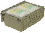 Quantum Storage Systems QDC21159 Gray 18.9" x 13.1" x 9.6" Heavy-Duty Bin with Attached Top - MDL-MDRQDC21159 - 1 Each