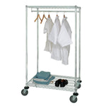 Quantum Storage Systems Portable Single Pole Garment Rack, Stationary, 24" x 60" x 63" - MDRQGR632460