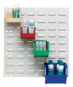 Quantum Storage Systems Steel Wall Mounted Ultra Hanging Louvered Panel, White, 18"L x 19"H - MDRQLP1819WH