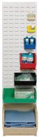 Quantum Storage Systems Steel Wall Mounted Ultra Hanging Louvered Panel, White, 18"L x 61"H - MDRQLP1861WH