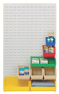 Quantum Storage Systems Steel Wall Mounted Ultra Hanging Louvered Panel, White, 36"L x 61"H - MDRQLP3661WH